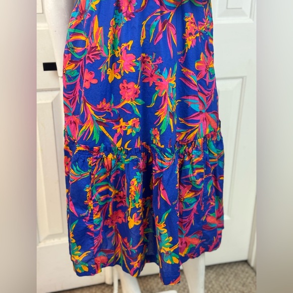 J. Crew Vibrant Floral Midi Dress With Side Pockets Size 00 - Picture 9 of 17